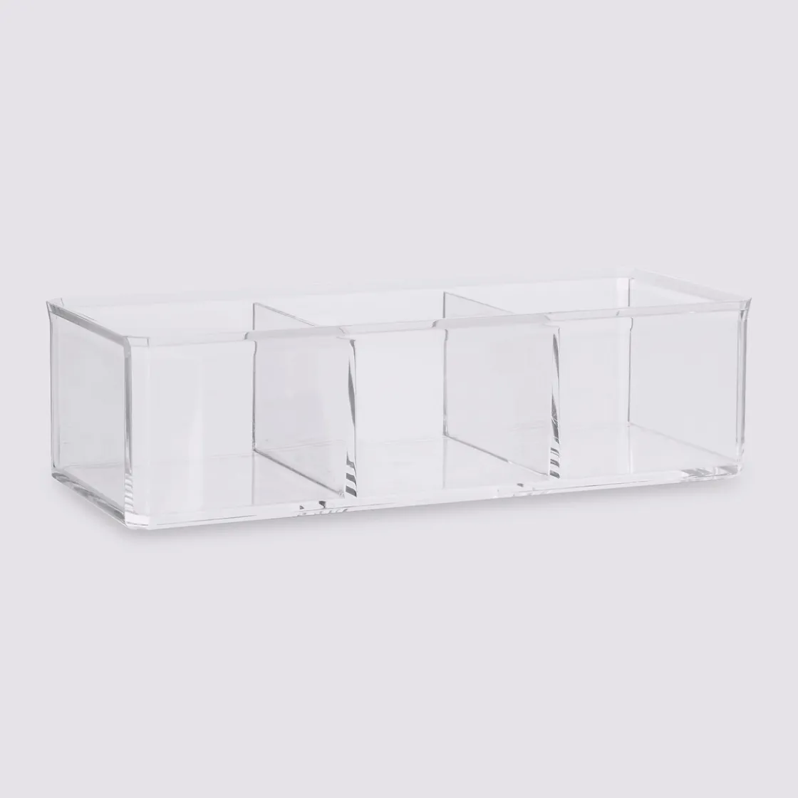 5five Boîte à cotons 3 compartiments, Transparent