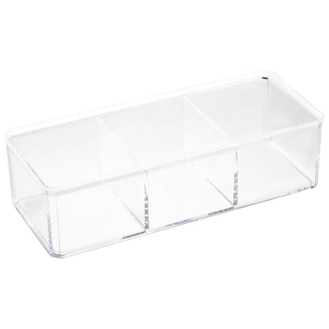 5five Boîte à cotons 3 compartiments, Transparent