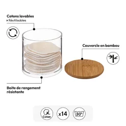 5five Boîte à cotons lavables