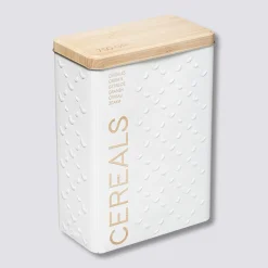 5five Boîte à céréales 750g métal, Blanc