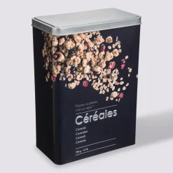 5five Boîte à céréales 750g métal, Noir