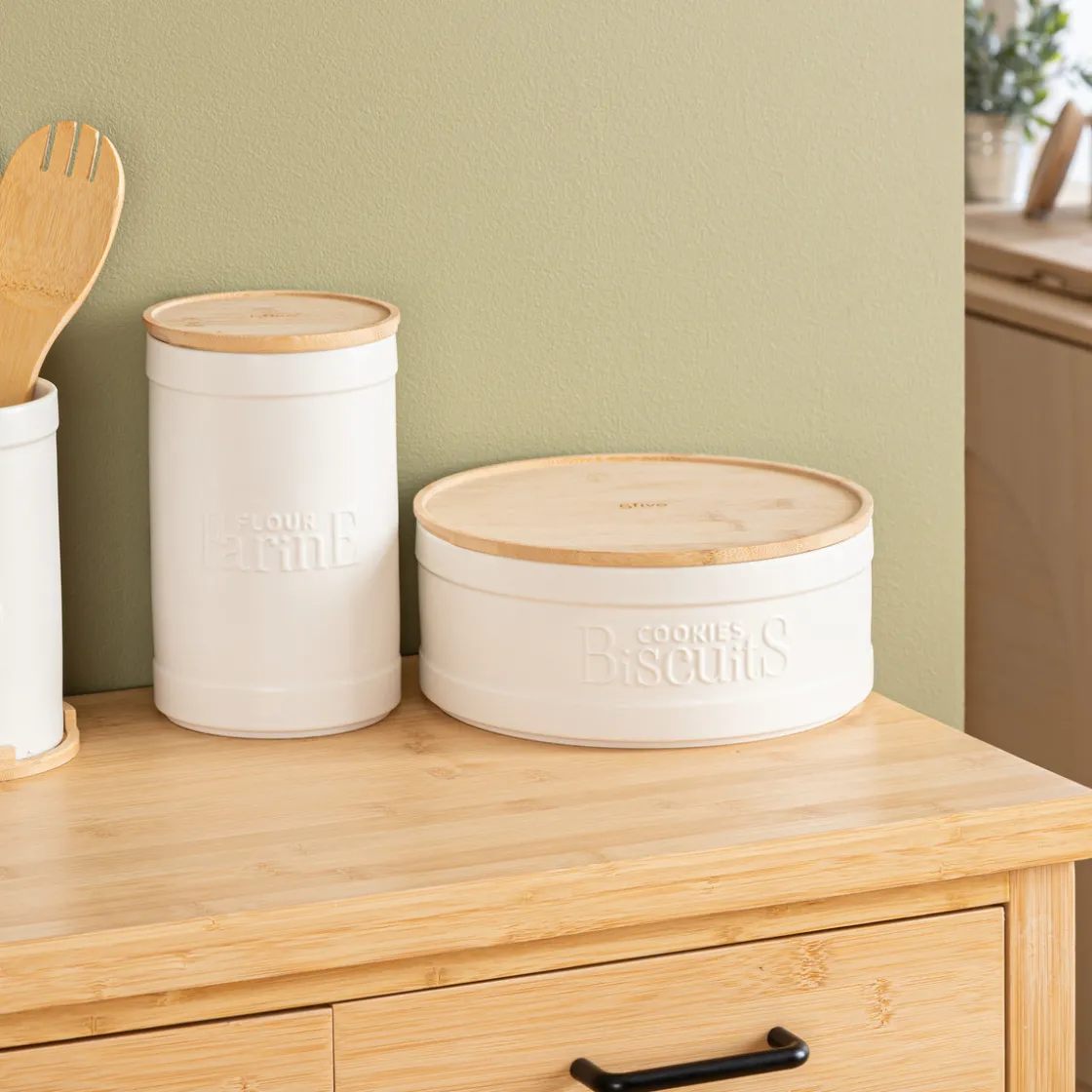 5five Boîte à farine, Céramique blanc