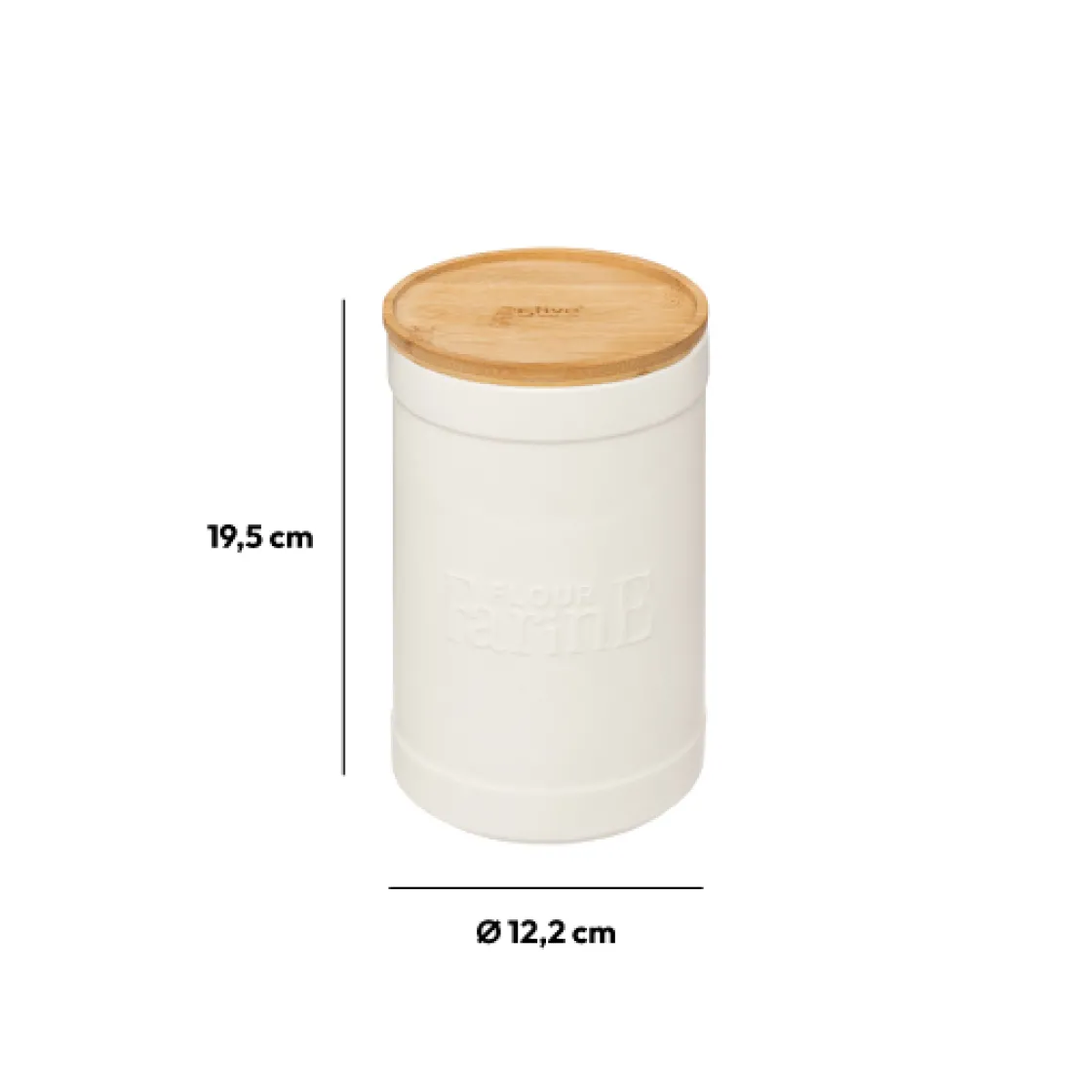 5five Boîte à farine, Céramique blanc