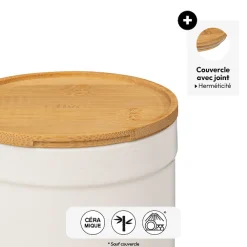 5five Boîte à farine, Céramique blanc