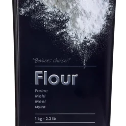 5five Boîte à farine 1kg métal, Noir