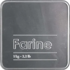 5five Boîte à farine 1kg métal, Noir