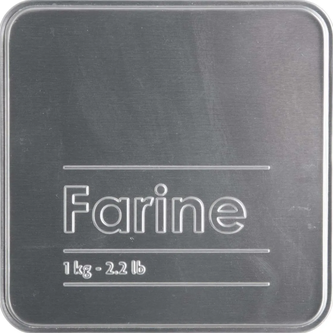 5five Boîte à farine 1kg métal, Noir