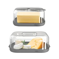 5five Boîte à fromage et beurrier, Gris