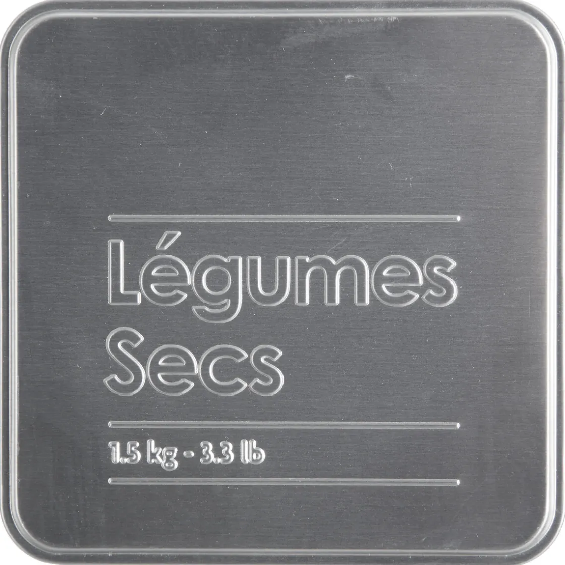 5five Boîte à légumes 1,5kg métal, Noir