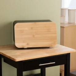 5five Boîte à pain et planche 37cm, Noir