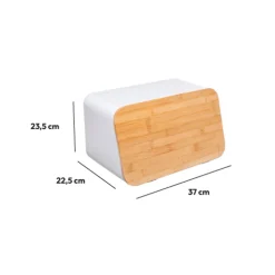 5five Boîte à pain et planche 37cm, Blanc