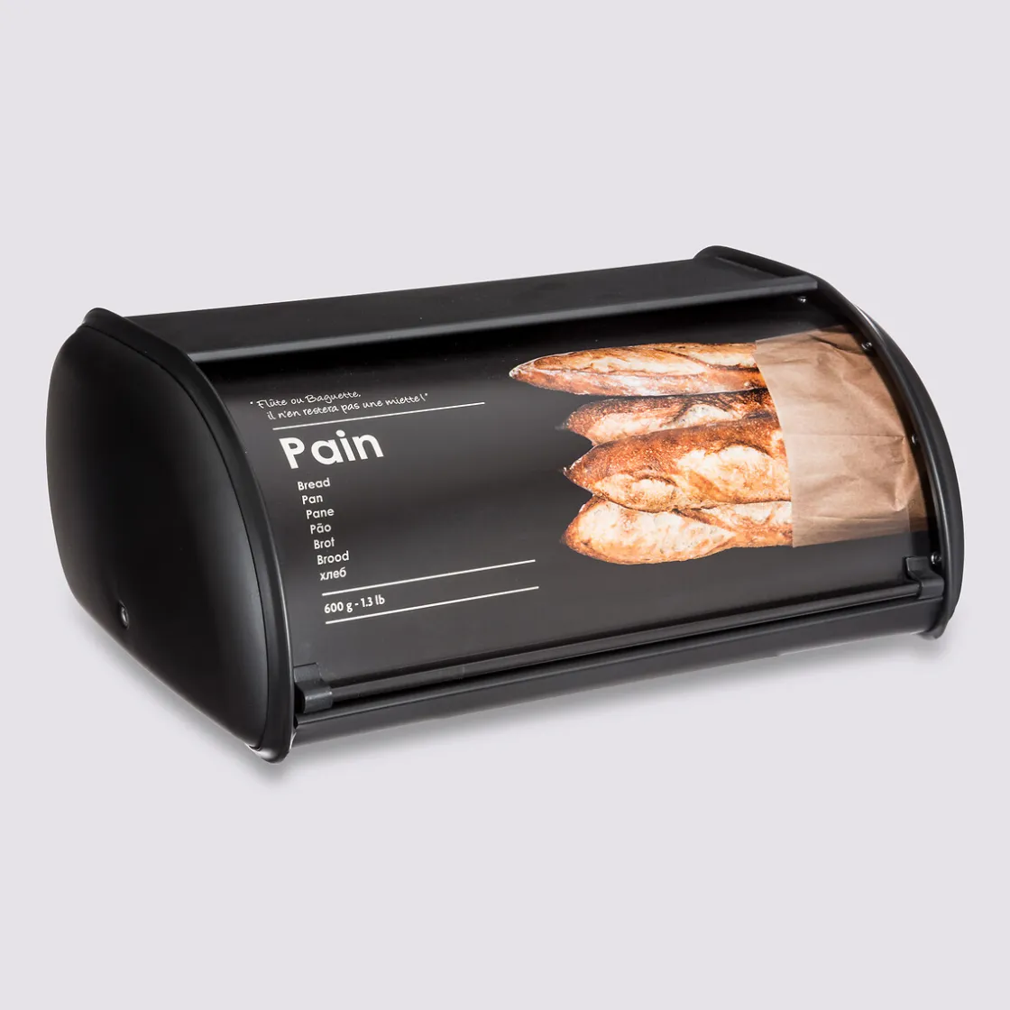 5five Boîte à pain métal 37,5cm - Noir