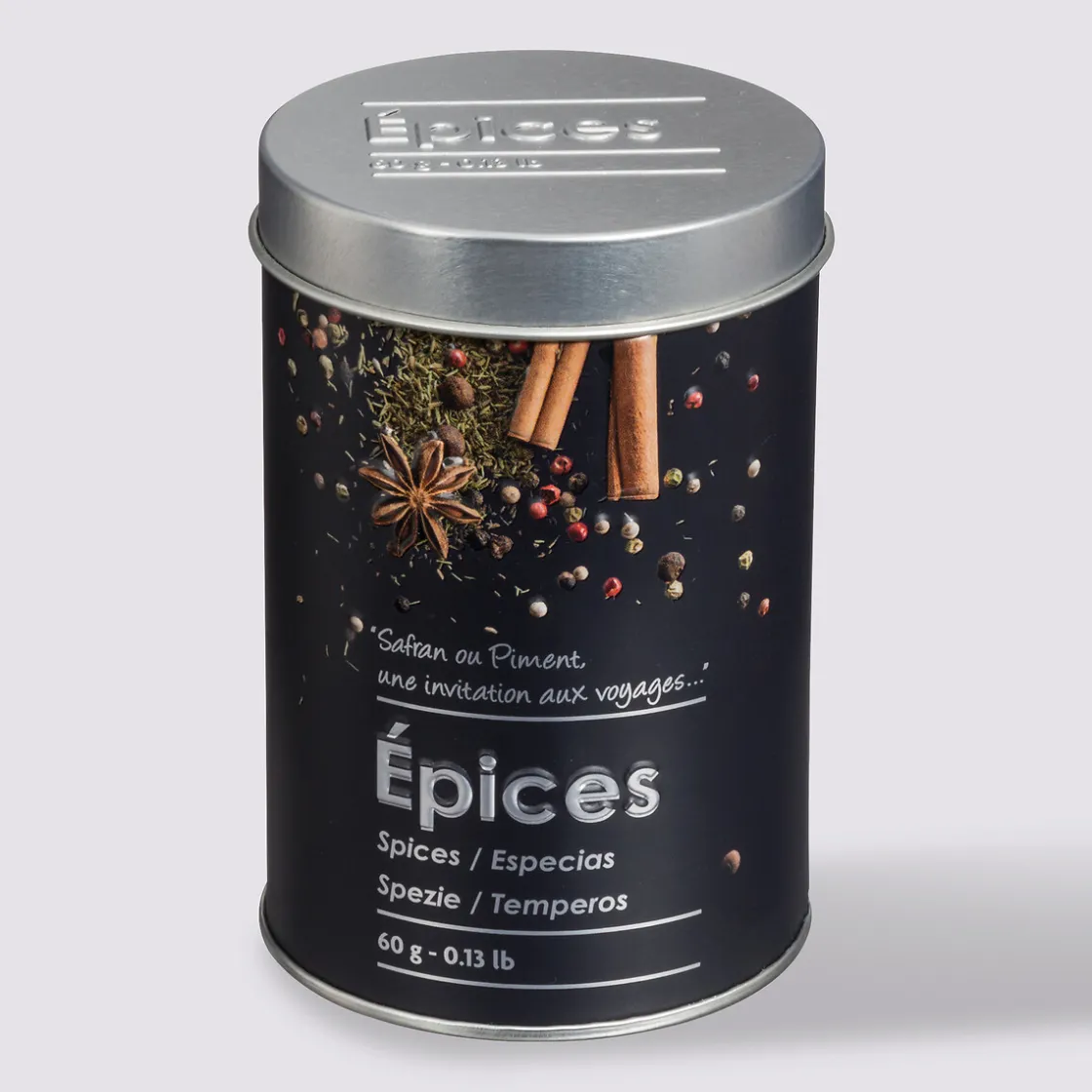 5five Boîte à épices 60g métal, Noir