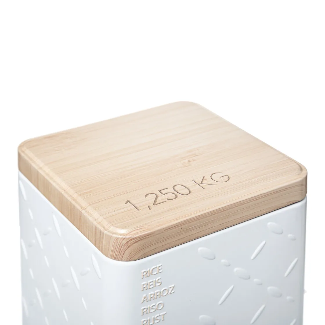 5five Boîte à riz en métal, Blanc