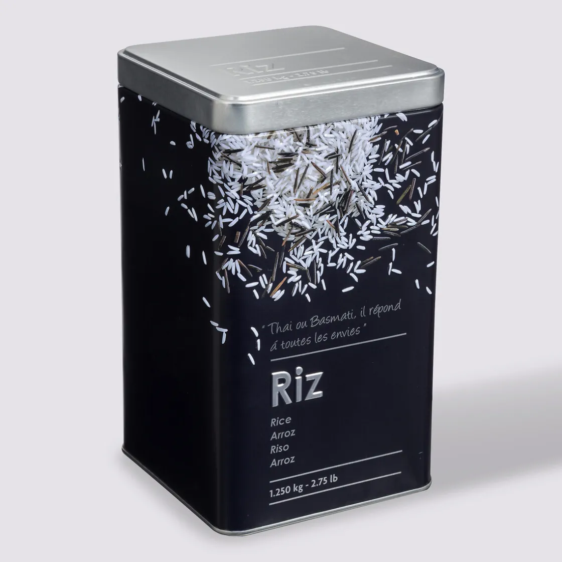 5five Boîte à riz en métal, Noir