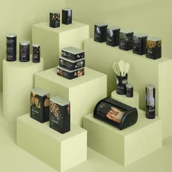 5five Boîte à riz en métal, Noir