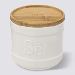 5five Boîte à sel, Céramique blanc