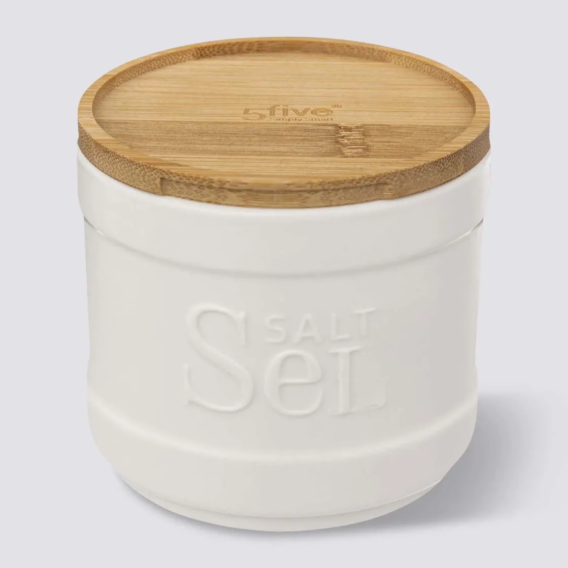 5five Boîte à sel, Céramique blanc