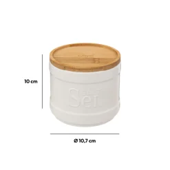 5five Boîte à sel, Céramique blanc