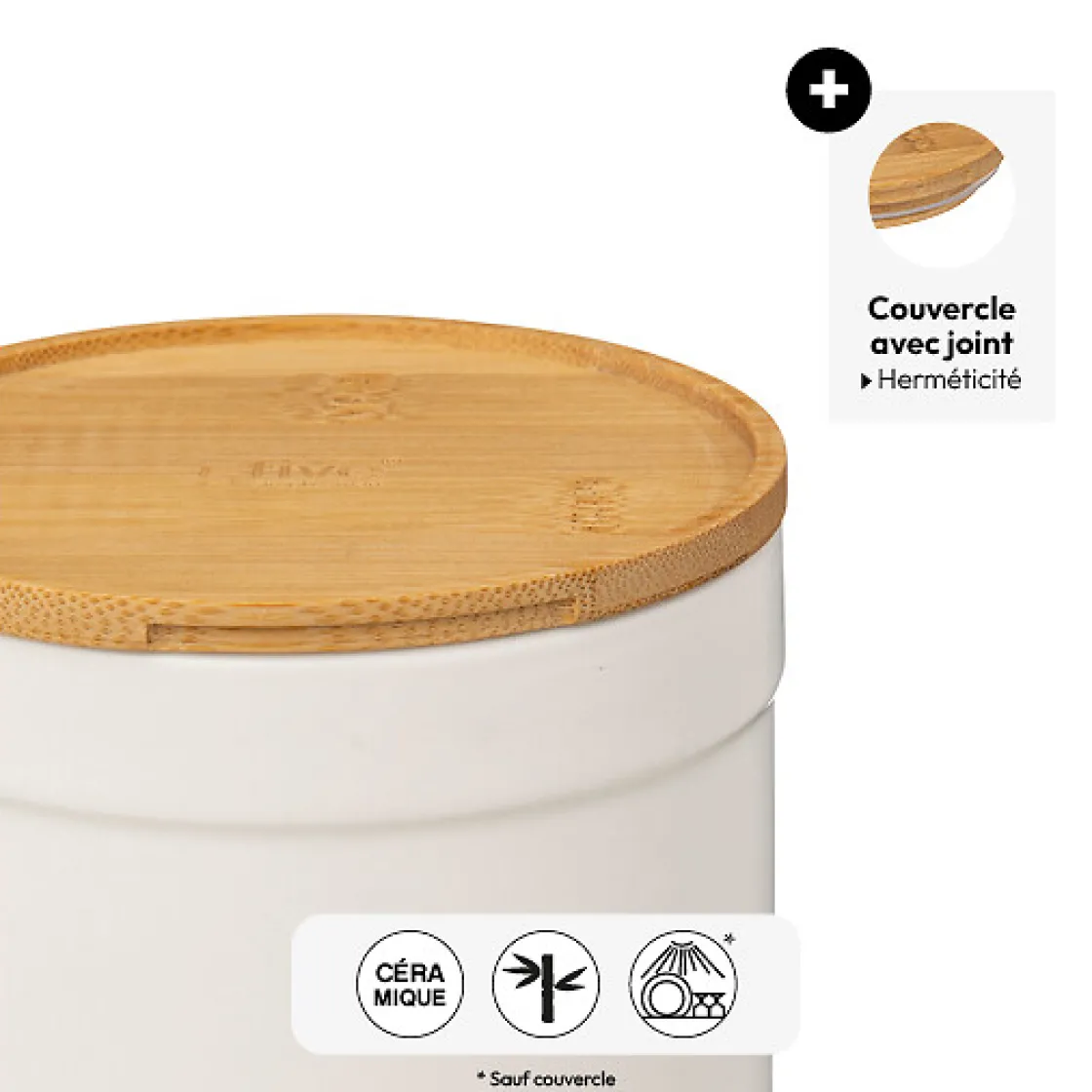 5five Boîte à sel, Céramique blanc