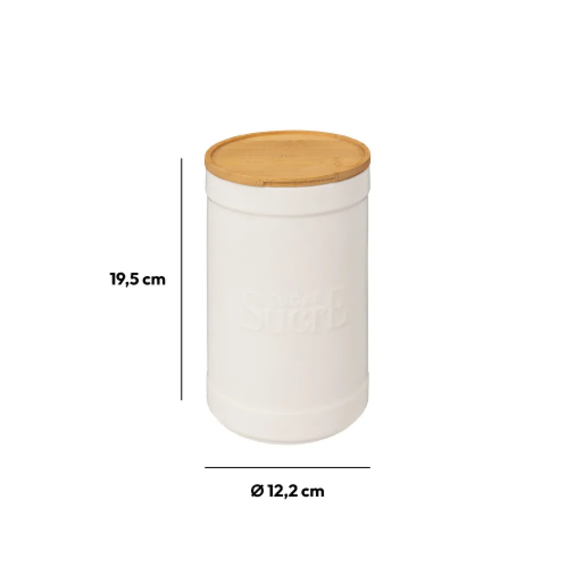 5five Boîte à sucre, Céramique blanc