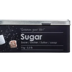 5five Boîte à sucre morceaux métal, Noir