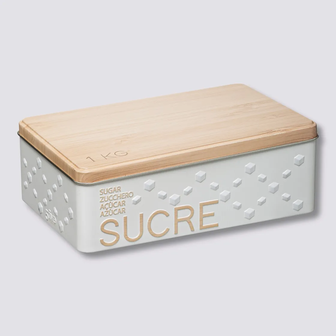 5five Boîte à sucre morceaux métal, Blanc