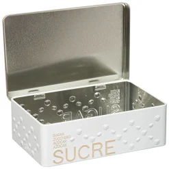 5five Boîte à sucre morceaux métal, Blanc