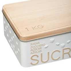 5five Boîte à sucre morceaux métal, Blanc