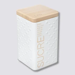 5five Boîte à sucre poudre métal, Blanc