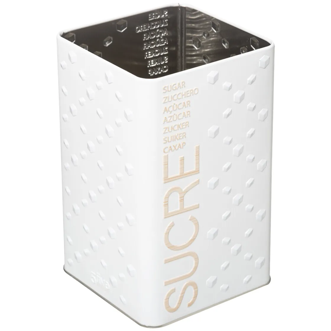 5five Boîte à sucre poudre métal, Blanc