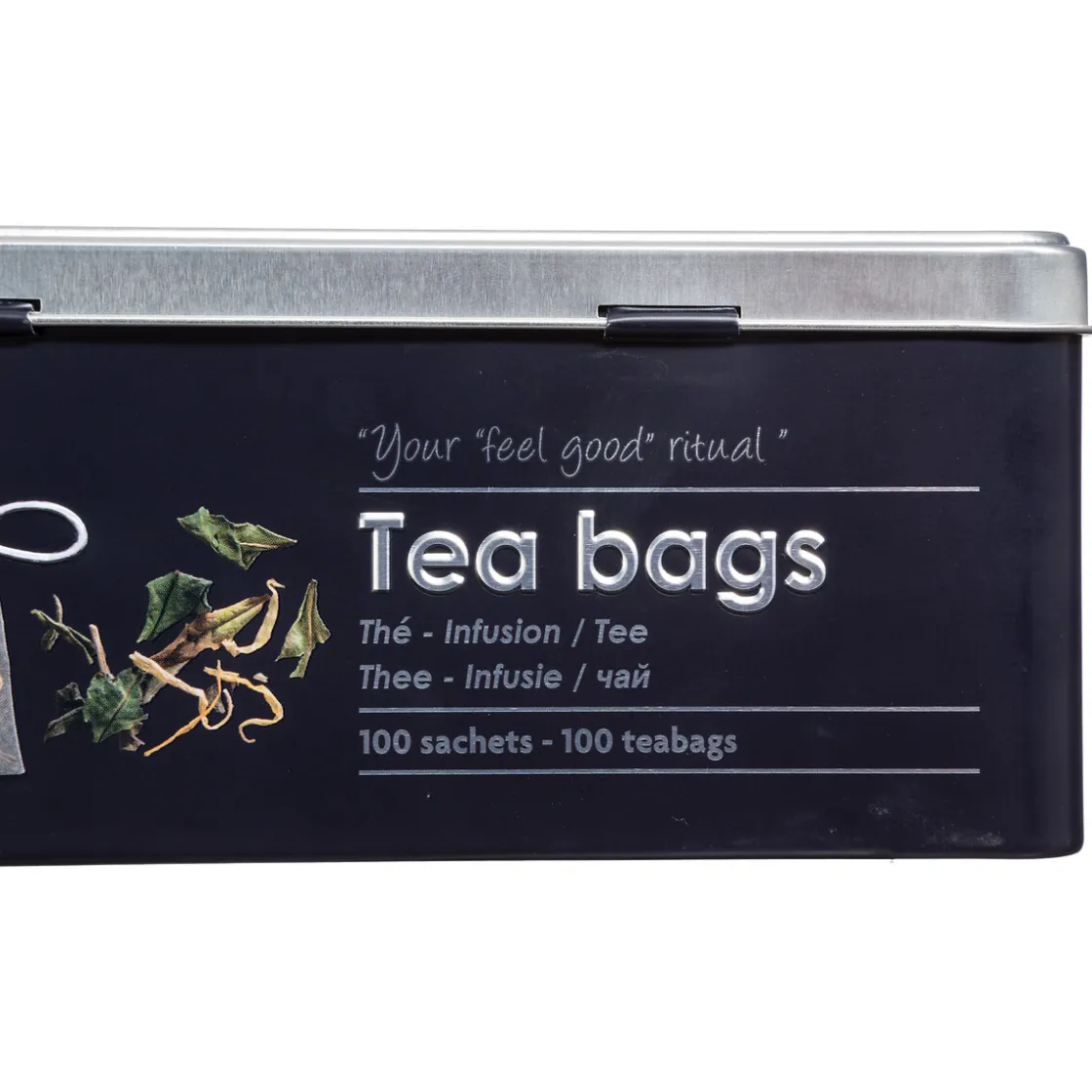 5five Boîte à thé 100 sachets métal, Noir