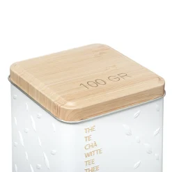 5five Boîte à thé vrac métal, Blanc