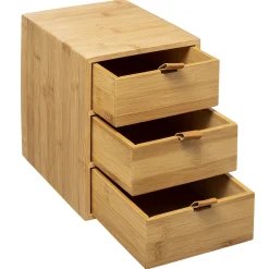 5five Boîte 3 tiroirs, lanières cuir