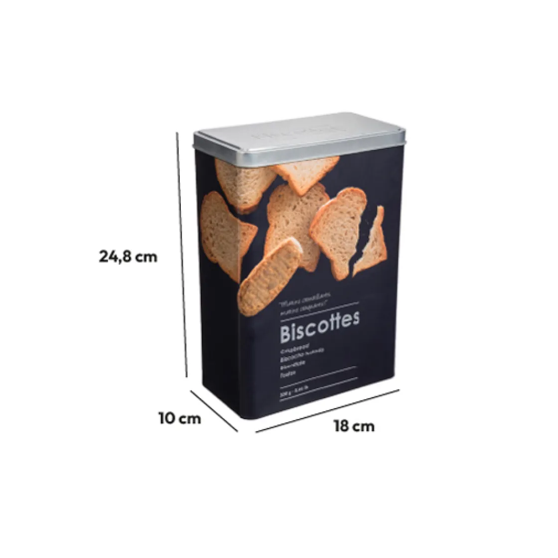 5five Boîte biscotte métall, Noir