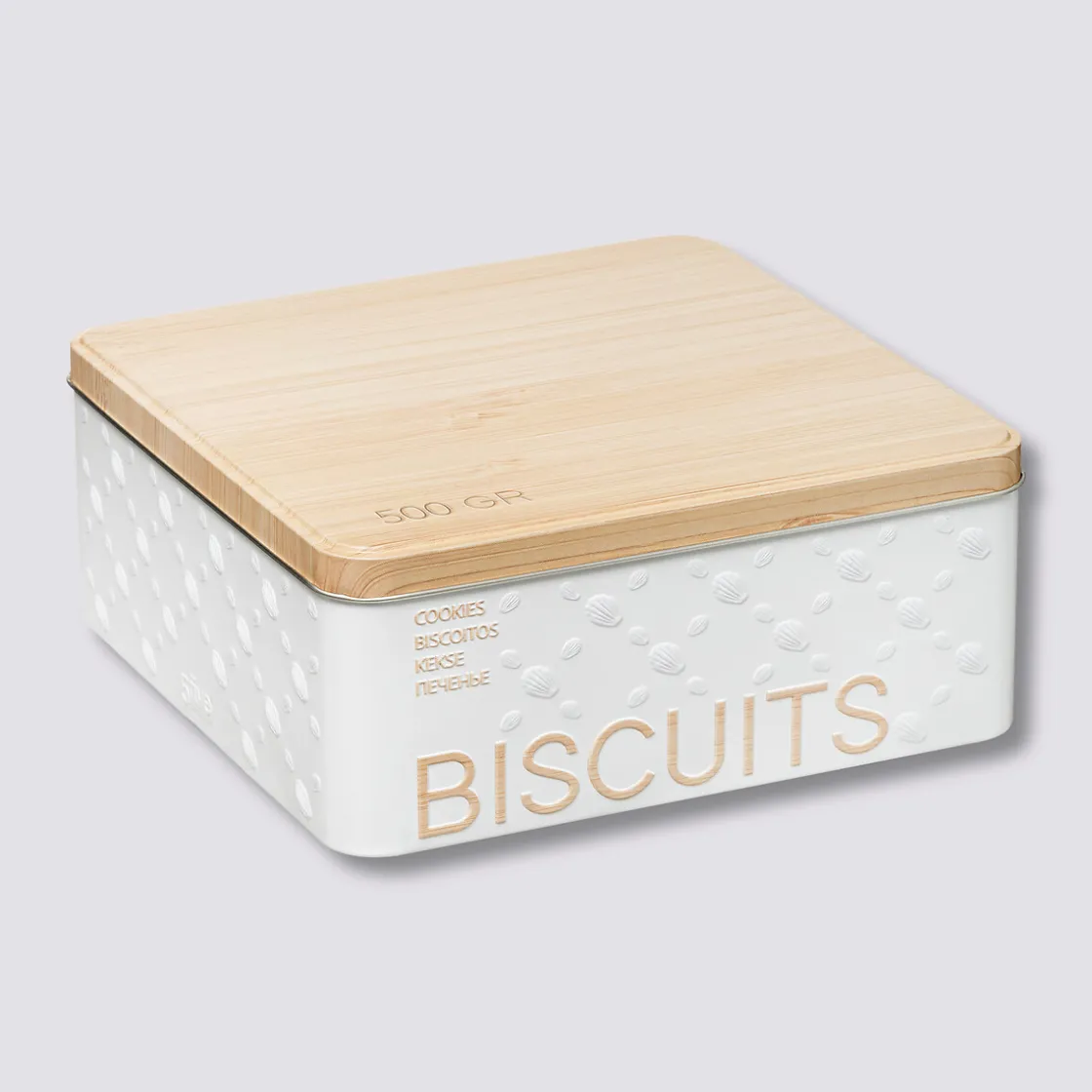 5five Boîte biscuits métal, Blanc