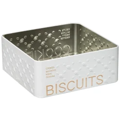 5five Boîte biscuits métal, Blanc