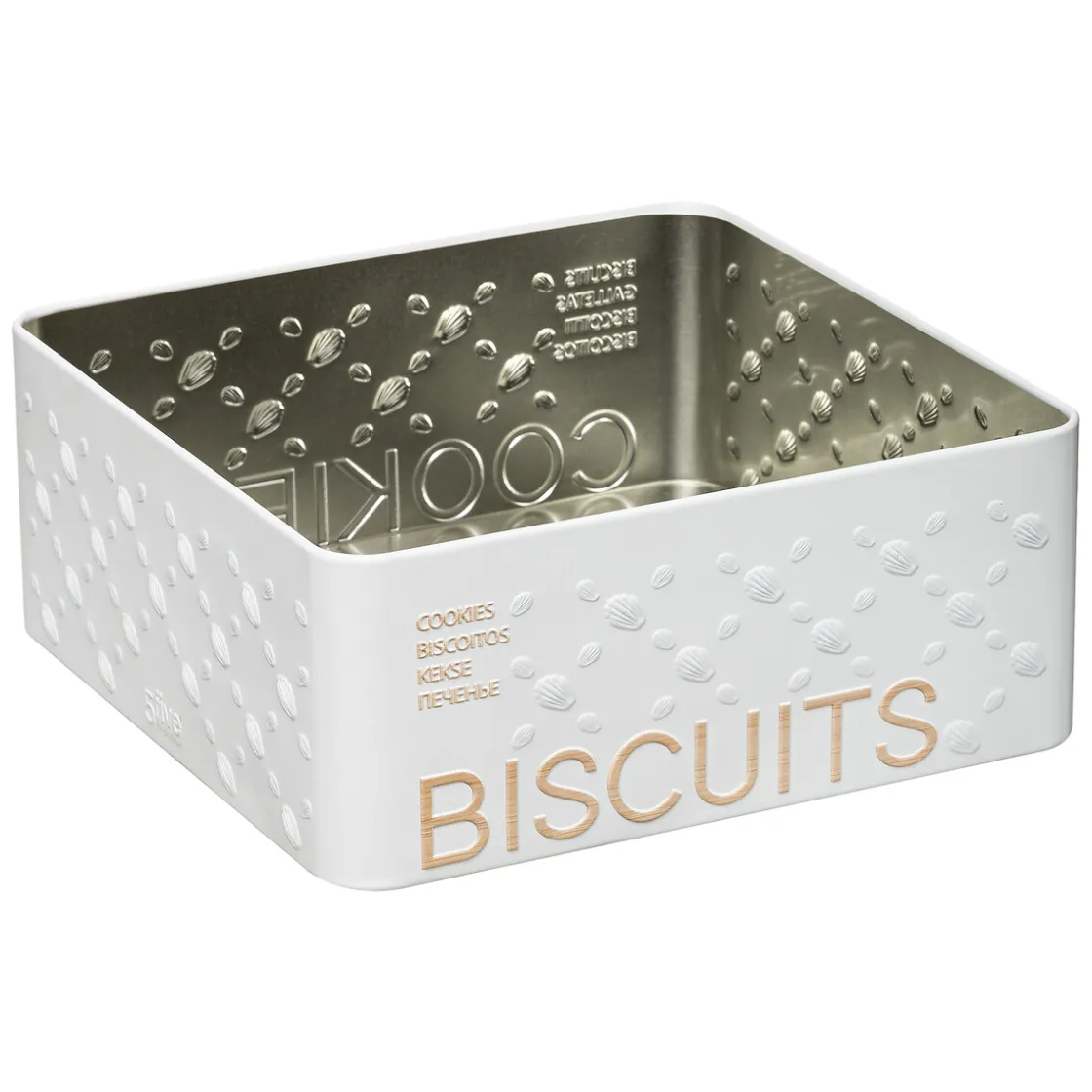 5five Boîte biscuits métal, Blanc