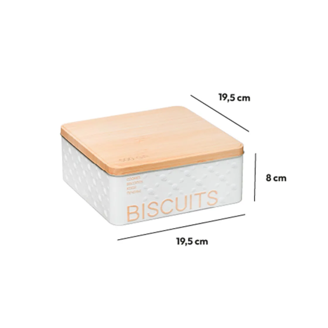 5five Boîte biscuits métal, Blanc