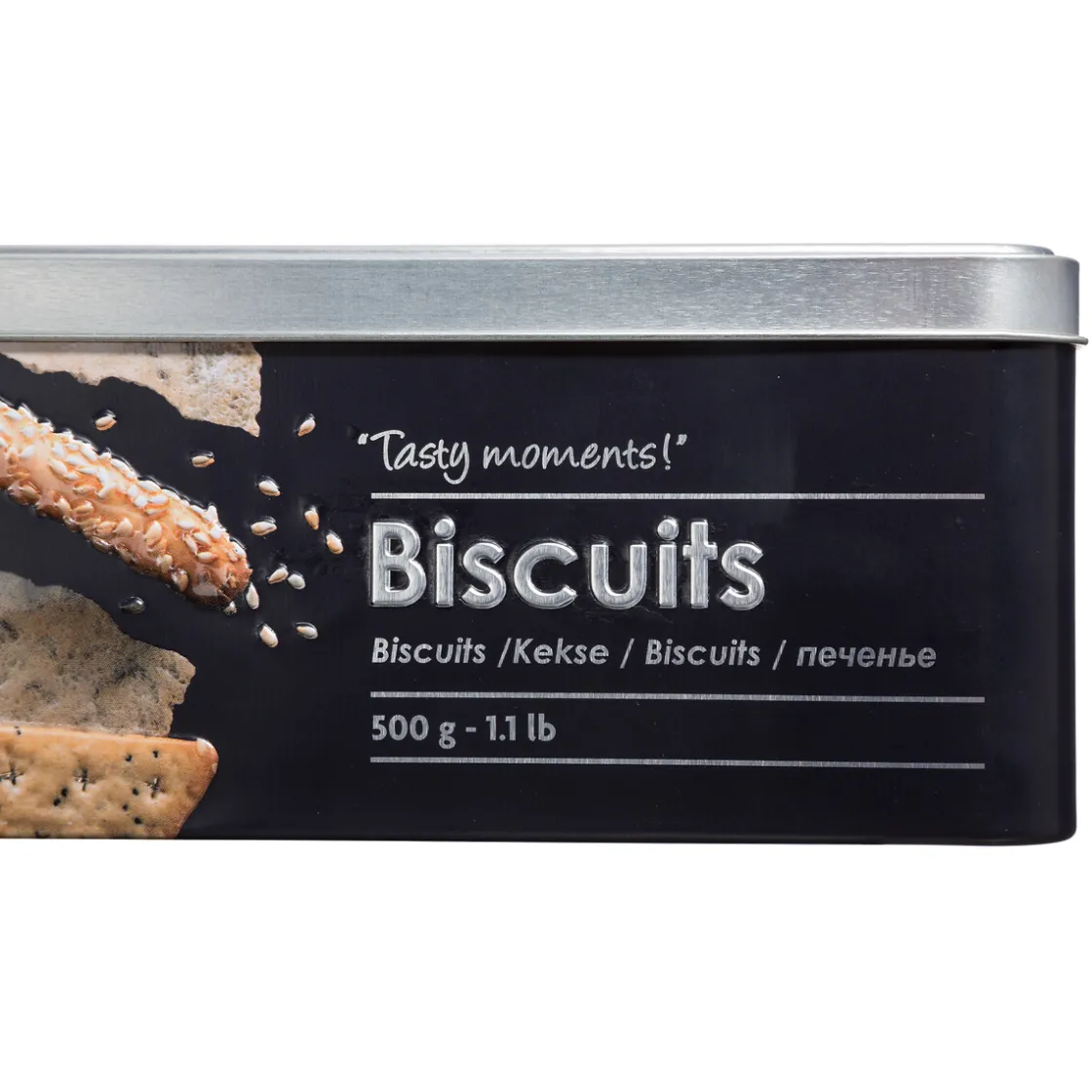 5five Boîte biscuits métal, Noir