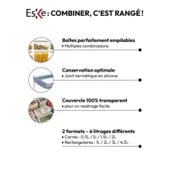 5five Boîte carrée hermétique 1L