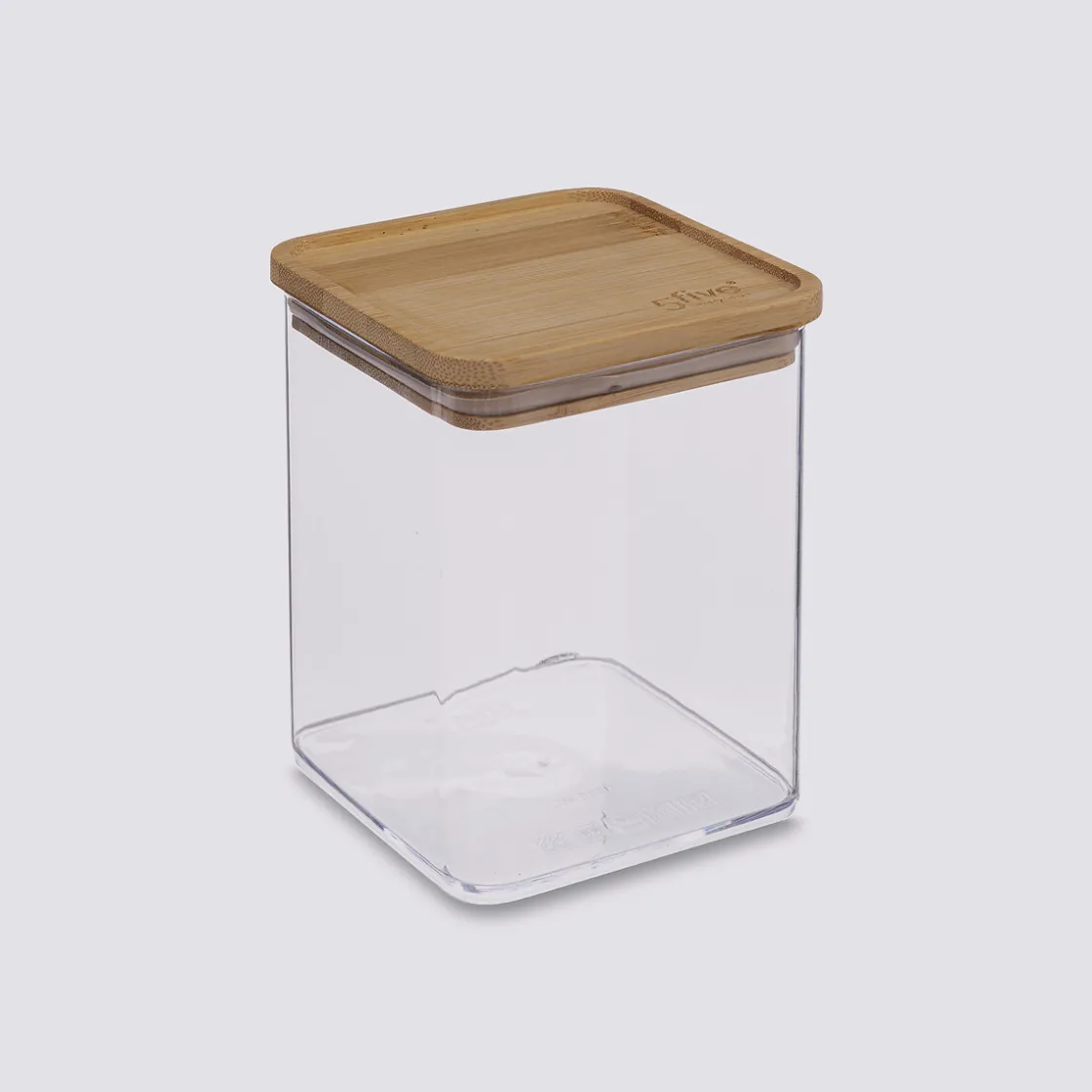 5five Boîte de conservation carrée couvercle bambou, 1L