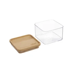 5five Boîte de conservation carrée couvercle bambou, 1L