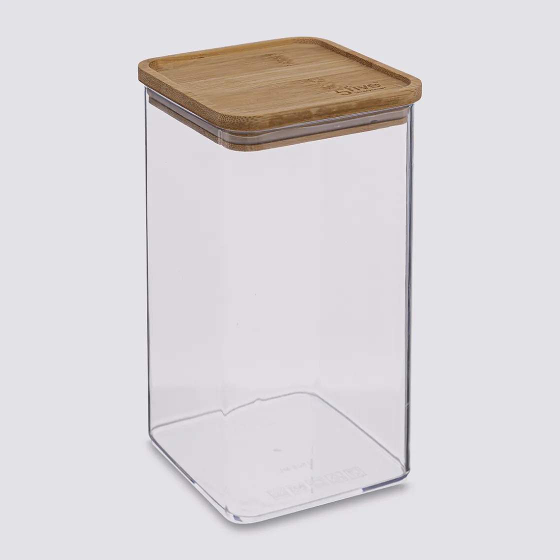 5five Boîte de conservation carrée couvercle bambou, 1,5L