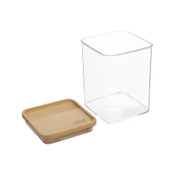 5five Boîte de conservation carrée couvercle bambou, 0,5L