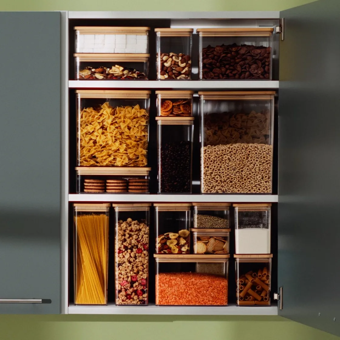 5five Boîte de conservation carrée couvercle bambou, 2L