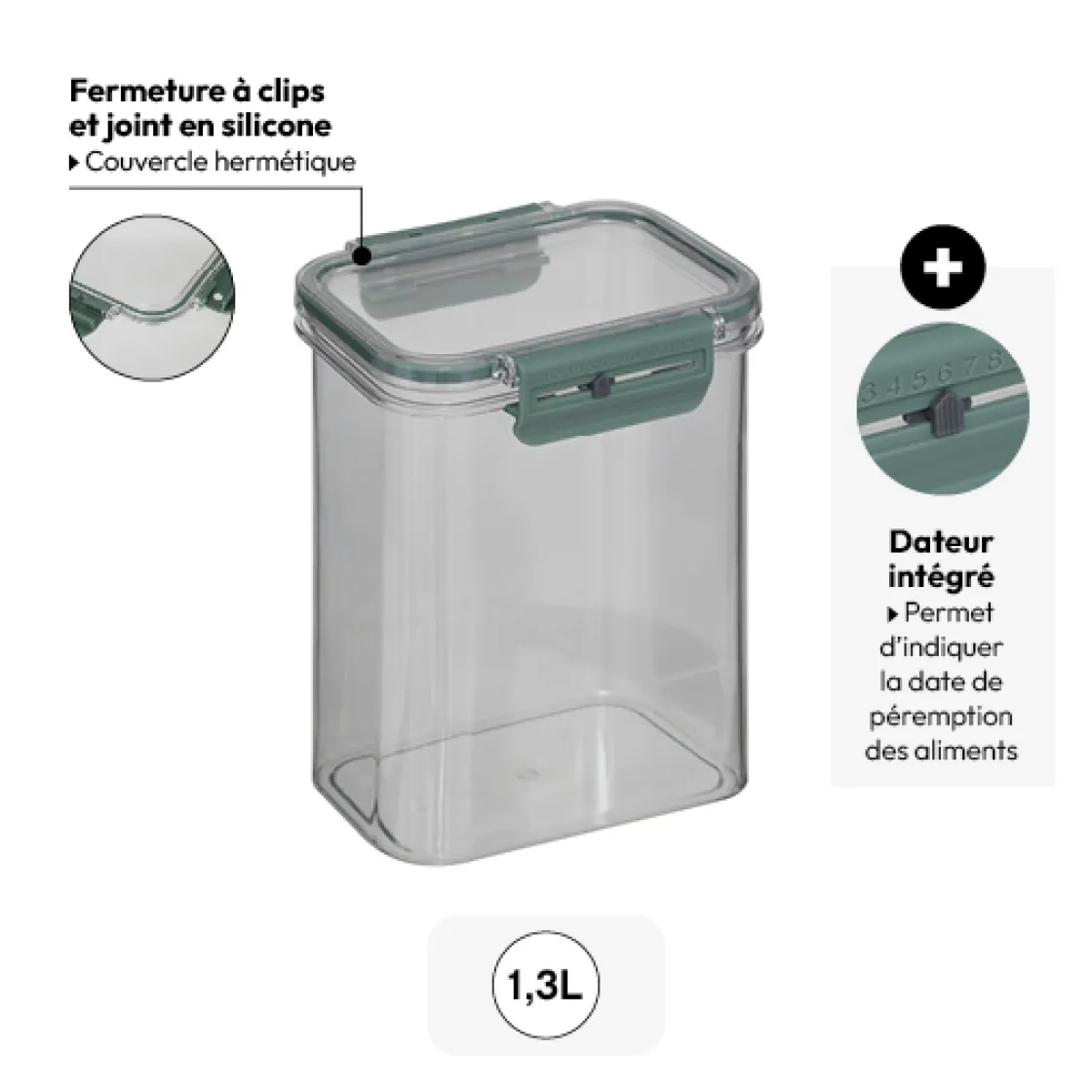 5five Boîte de conservation hermétique 1,3L