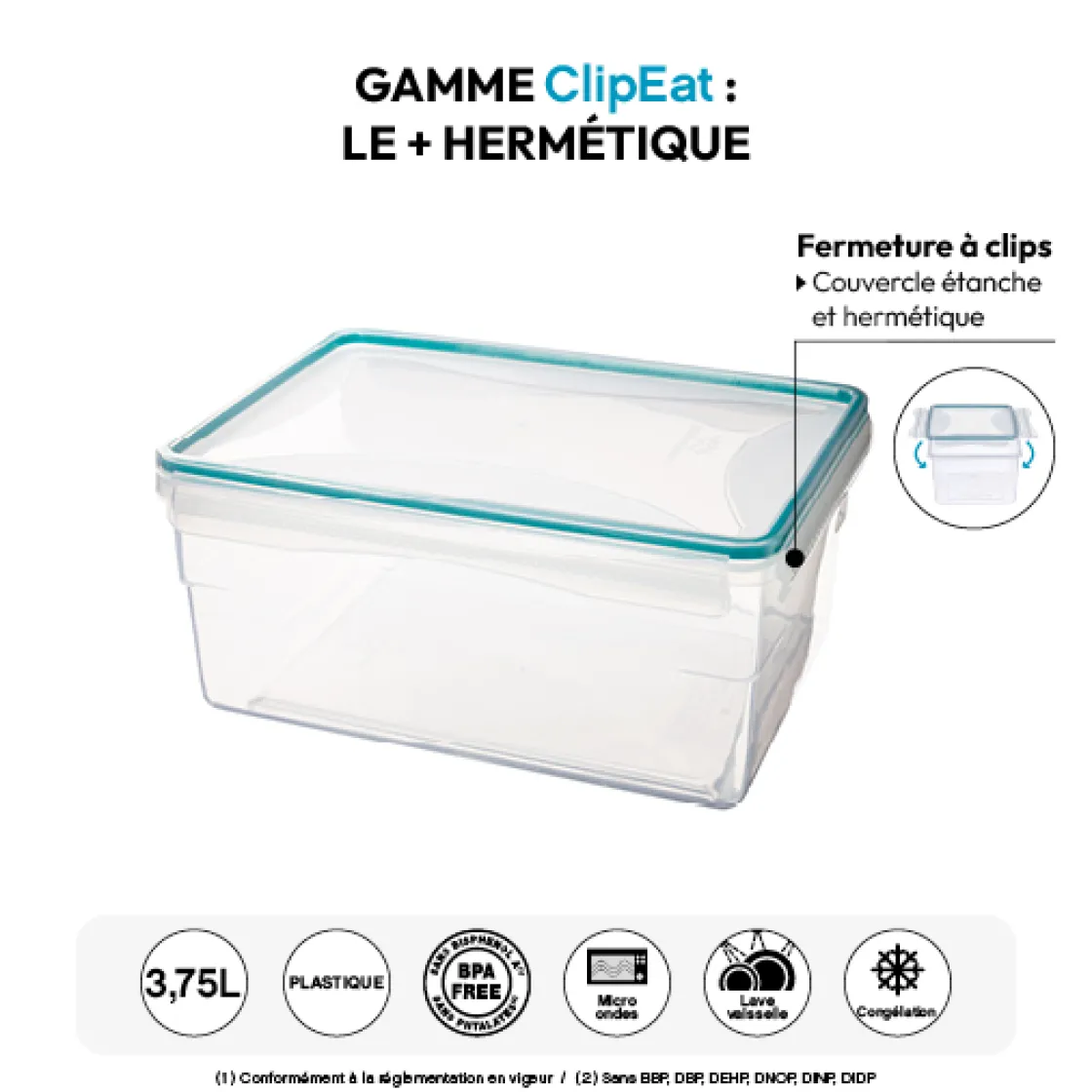 5five Boîte de conservation plastique 3,75L