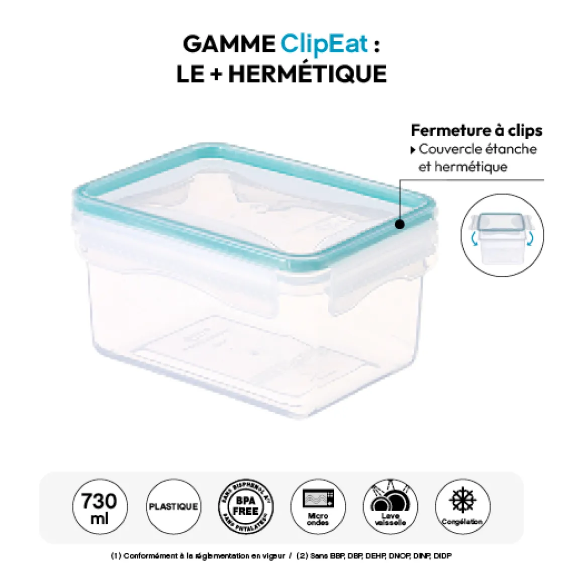 5five Boîte de conservation plastique 0,73L