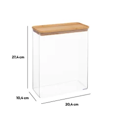 5five Boîte de conservation rect couvercle bambou, 4,3L